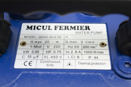 Pompa apa submersibila, refulare la 20 m, 0,55 kW Micul Fermier [2]