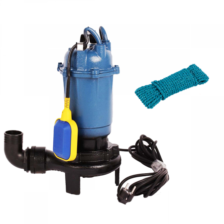 Pompe de apa murdara cu și fără plutitor - Pompa cu tocator pentru apa murdara, 2600W, 12000 L/H, 2 toli, 12m3/ora, Euroaqua pentru FOSA, GF-0292