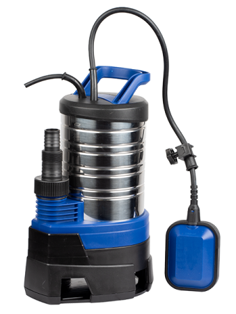 Pompe de apa murdara cu și fără plutitor - Pompă submersibilă de drenaj Gmax Q750B123I, 1 HP, 13,5 m³/h, Hmax 8 m, plutitor extern, inox