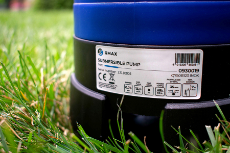 Pompă submersibilă de drenaj Gmax Q750B123I, 1 HP, 13,5 m³/h, Hmax 8 m, plutitor extern, inox [6]