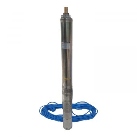 Pompe submersibile de adancime - Pompa submersibila de mare adancime, DDT, 4SDM3-16, 2200 W, debit 10 m³/h, 16 turbine, Inox, refulare 200m
