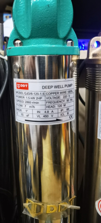Pompa submersibila de mare adancime DDT, QJD120-1.5, debit 7 m³/h, refulare 120 m, putere 1500 W, Inox, cu 8 turbine [2]