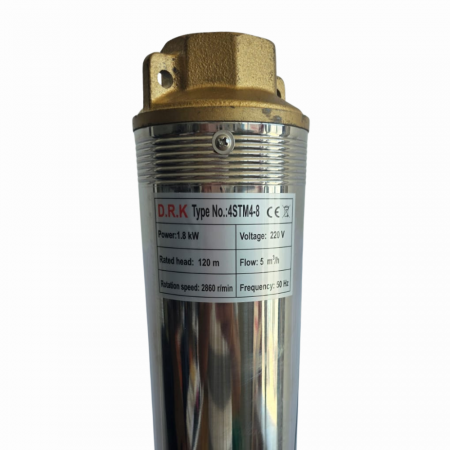 Pompa submersibila DRK, Model 4STM4-8, putere 1.8 kW, 8 turbine, refulare 120 m, debit 5m3/h [1]