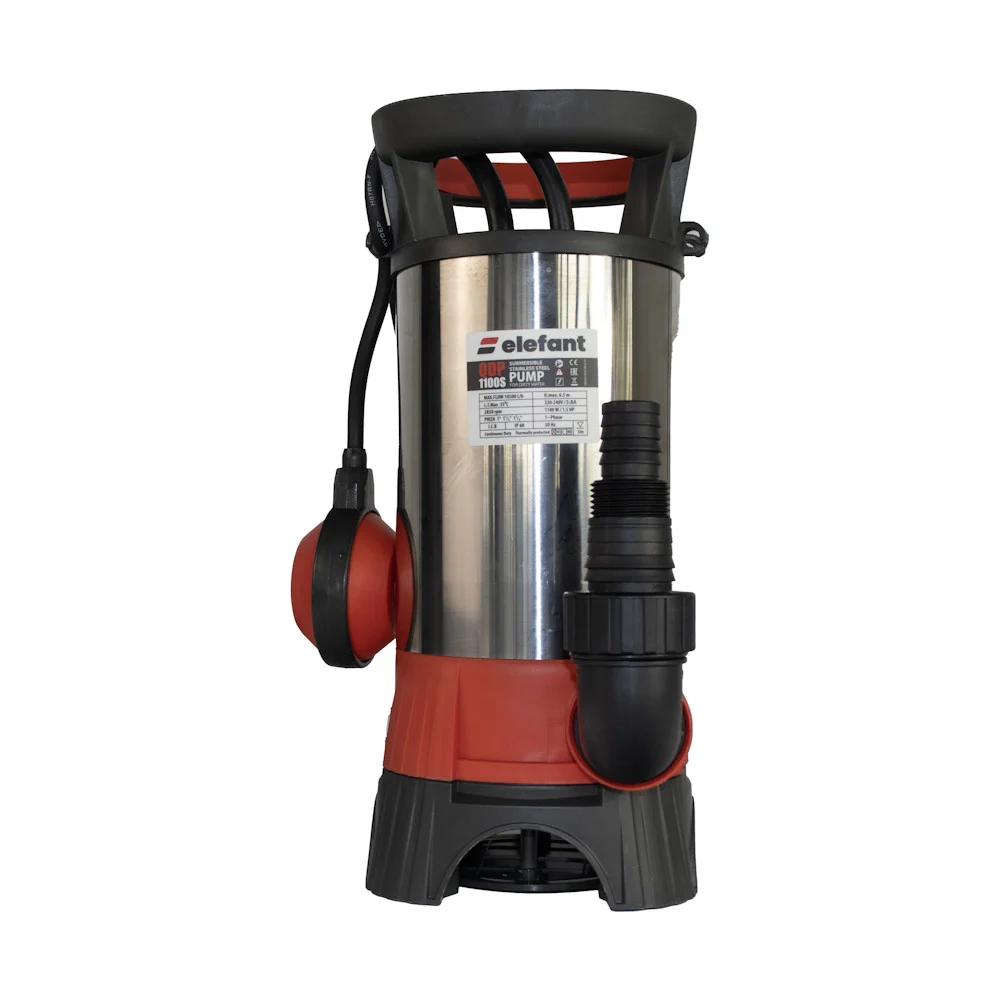 Pompe de apa murdara cu și fără plutitor - Pompa submersibila pentru apa murdara cu carcasa din INOX, QDP1100S, putere 1100 W, evacuare pe 1tol, debit 10500 l/h