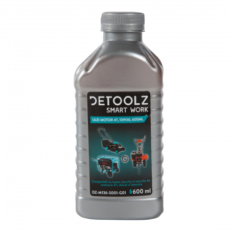 Motopompe - Ulei motor 4T, 10W30, 600ml, Detoolz DZ-M136-S001-G01