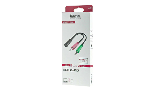 Cablu audio Jack 3.5 mm mama la 2 x Jack 3.5mm tata, Negru, 0.15 m, Hama|Cablu audio Jack 3.5 mm mama la 2 x Jack 3.5mm tata, Negru, 0.15 m, Hama 1 [2]
