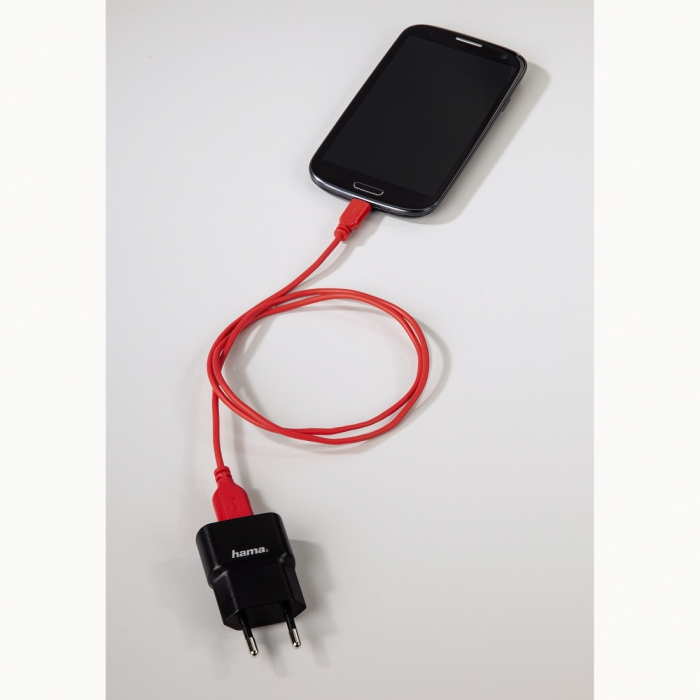 Cablu de date Hama micro-Usb Flexibil, Subtire, 0.75 m, Rosu|Hama micro usb rosu 4|Hama micro usb rosu 5|Hama micro usb rosu 6 [3]