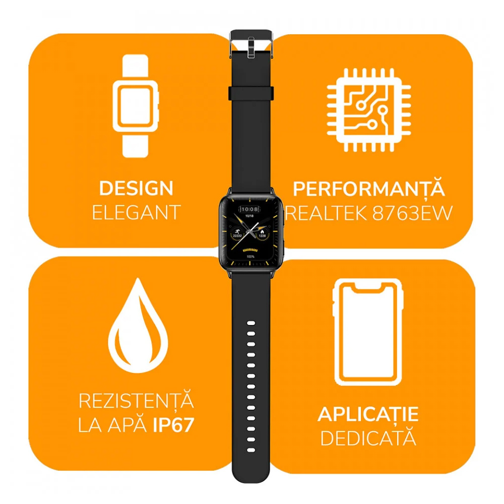Ceas Smartwatch E-Boda SQ - Vega Pro, Amoled, Ip67 [6]