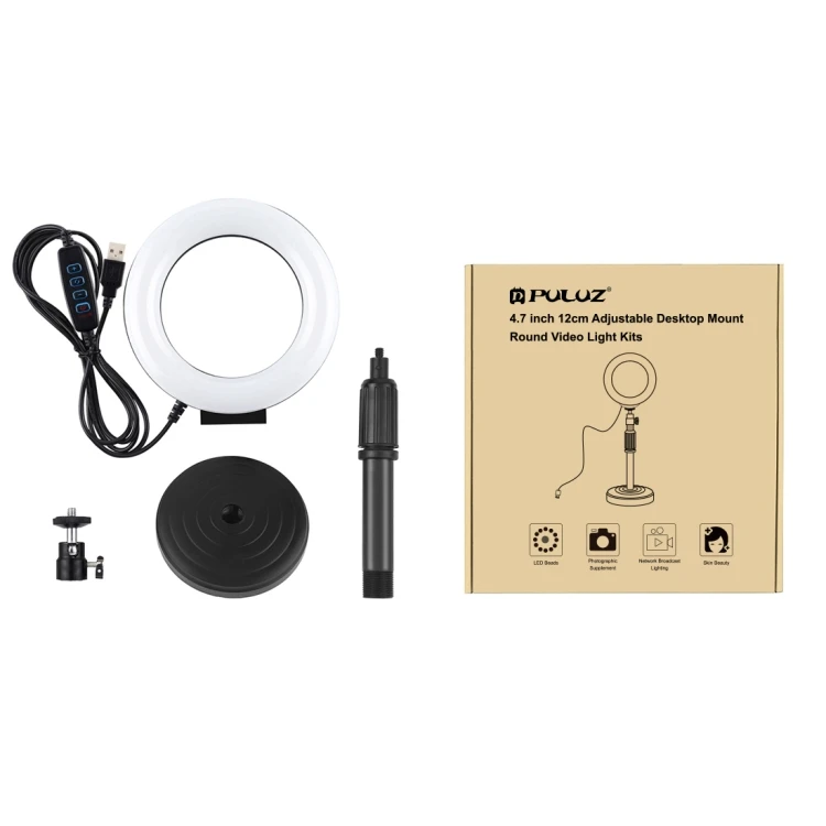 Lampa LED Ring Light RGB cu Baza Rotunda [8]