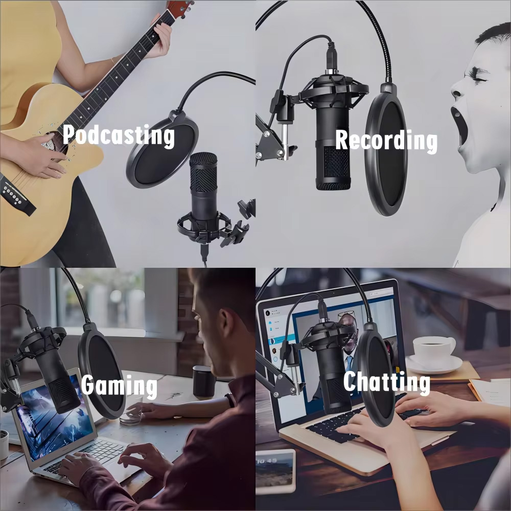 Microfon cu suport ajustabil pentru podcast [6]