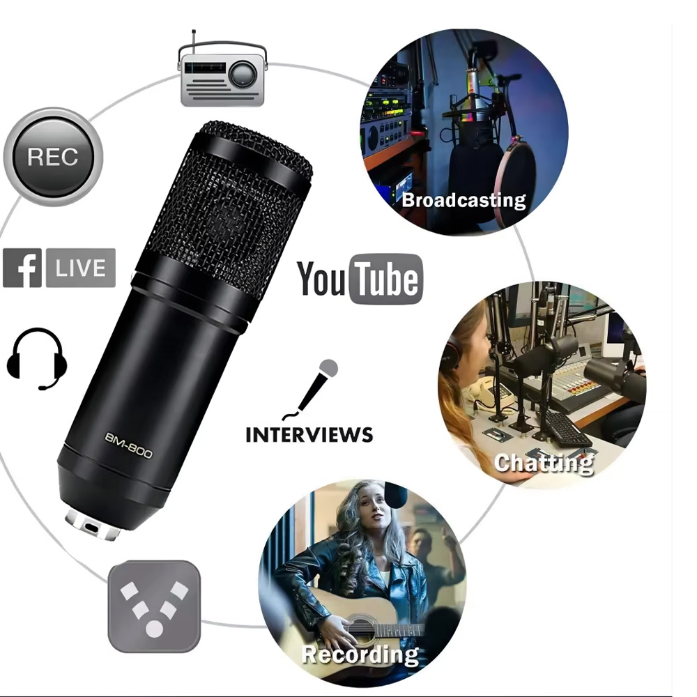 Microfon cu suport ajustabil pentru podcast [8]