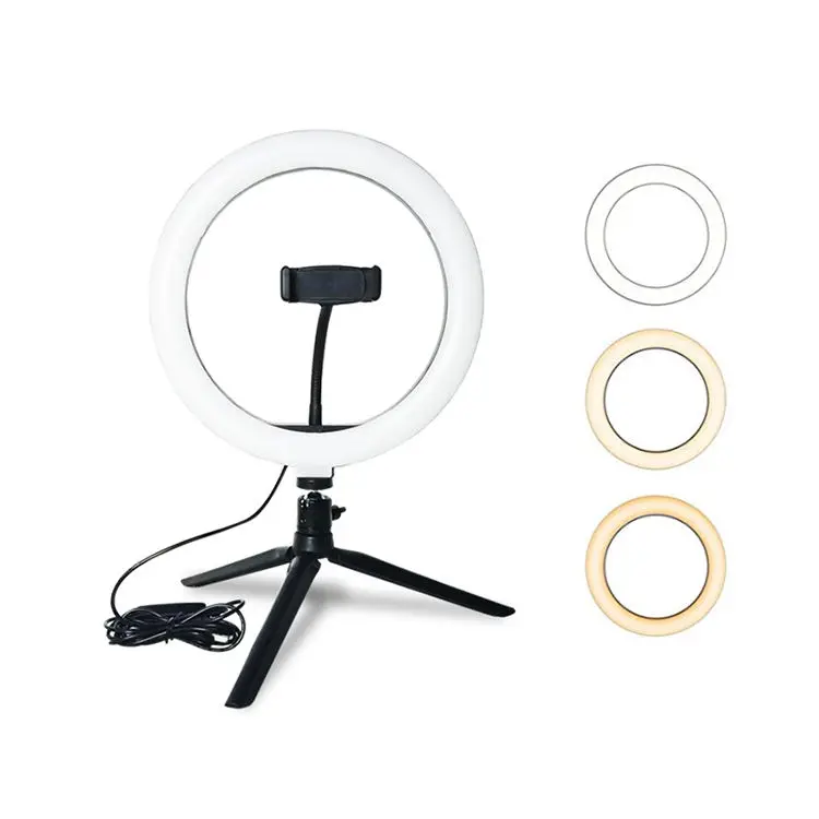 Ring Light LED 20 cm cu trepied si suport telefon [1]
