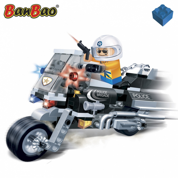 Set constructie Motocicleta politie, Banbao 1|Set constructie Motocicleta politie, Banbao|Set constructie Motocicleta politie, Banbao 3|Set constructie Motocicleta politie, Banbao 2|Set constructie Motocicleta politie, Banbao 4 [2]