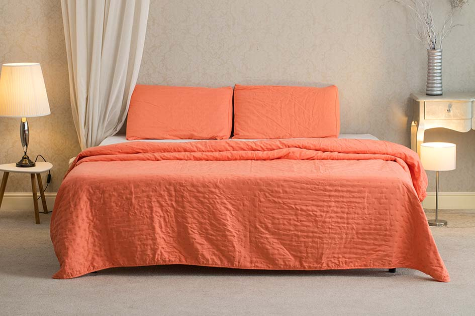 Set Cuvertura 220x240 cu 2 Fete de Perna 50x70, Orange [1]