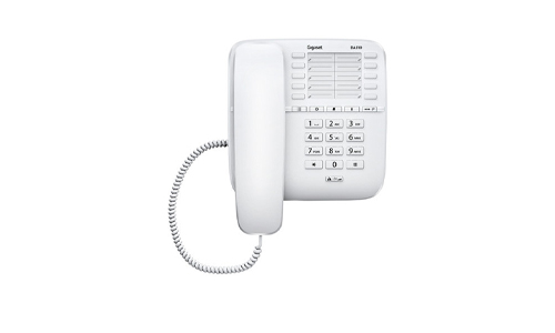 Telefon fix cu fir DA510, Alb, Hands-free, Apelare rapida, Agenda 1|Telefon fix cu fir DA510, Alb, Hands-free, Apelare rapida, Agenda [2]