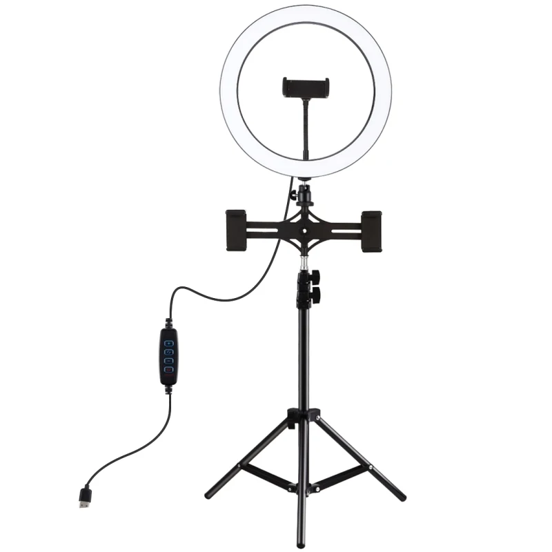 Trepied Reglabil cu 3 Suporturi și Ring Light LED [1]