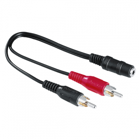 Cabluri - Adaptor Audio 2 mufe RCA tata - Jack stereo de 3