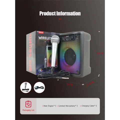 Boxa portabila wireless Poro 130 cu Bluetooth [1]