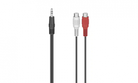 Cabluri - Cablu adaptor jack 3.5 mm - 2xRCA, Negru