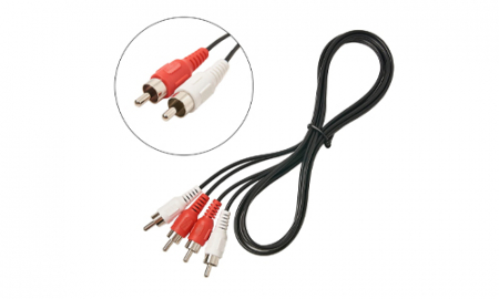 Cabluri - Cablu audio 2 x RCA tata la 2 x RCA tata, 1.5 m, negru, Hama|Cablu audio 2 x RCA tata la 2 x RCA tata, 1.5 m, negru, Hama 1