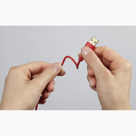 Cablu de date Hama micro-Usb Flexibil, Subtire, 0.75 m, Rosu|Hama micro usb rosu 4|Hama micro usb rosu 5|Hama micro usb rosu 6 [3]