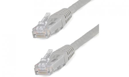 Cabluri - Cablu de retea CAT5e, mufat 2xRJ45, Ecranat, Gri, 1.5 m