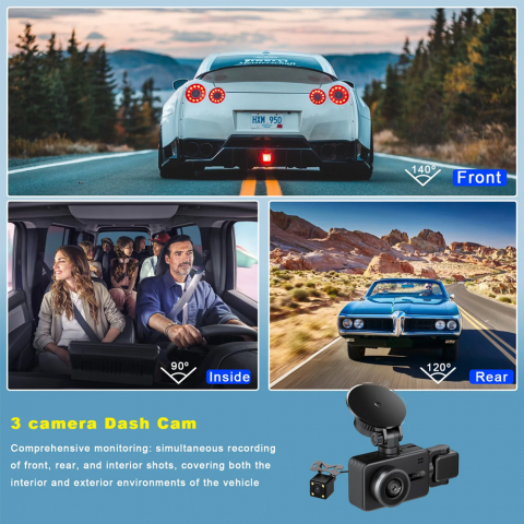 Camera de bord auto 3 in 1 Poro 112 [1]