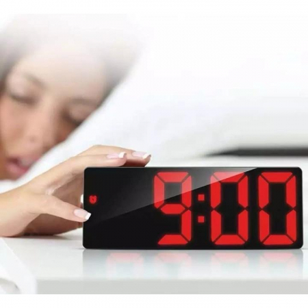 Ceas digital de masa cu led rosu PORO [1]