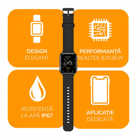 Ceas Smartwatch E-Boda SQ - Vega Pro, Amoled, Ip67 [5]