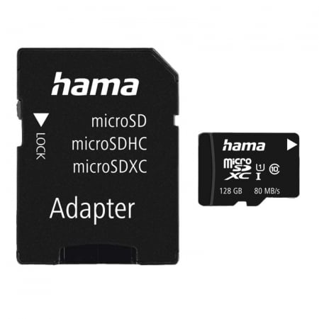 Carduri Memorie - Card Memorie microSDXC 128GB Clasa 10 UHS-I 80MB