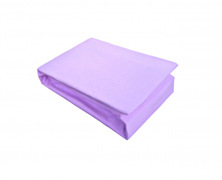 Cearceafuri si fete de perna - Husa jersery 160×200 lila +1 set 2 fete perna bumbac 50×70