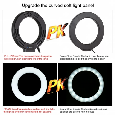 Lampa LED Ring Light RGB cu Baza Rotunda [6]