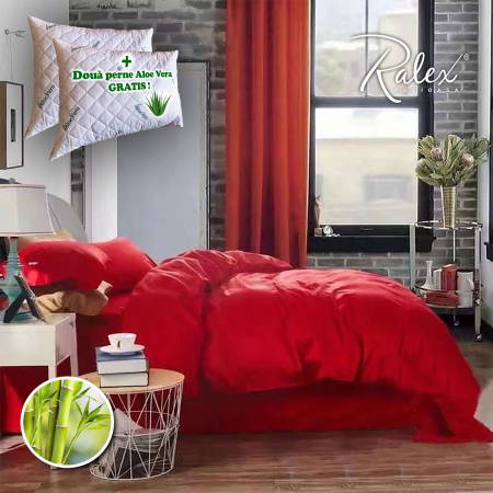 Textile - LENJERIE BAMBUS DELUXE UNI – ROȘU