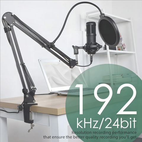 Microfon cu suport ajustabil pentru podcast [4]
