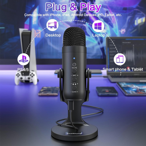 Microfon pentru gaming cu USB [4]