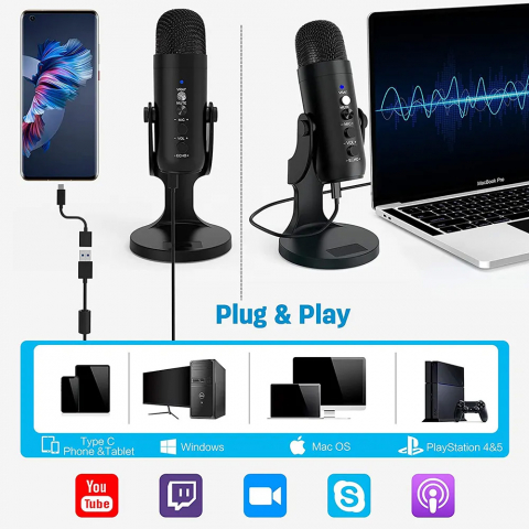 Microfon pentru gaming cu USB [8]