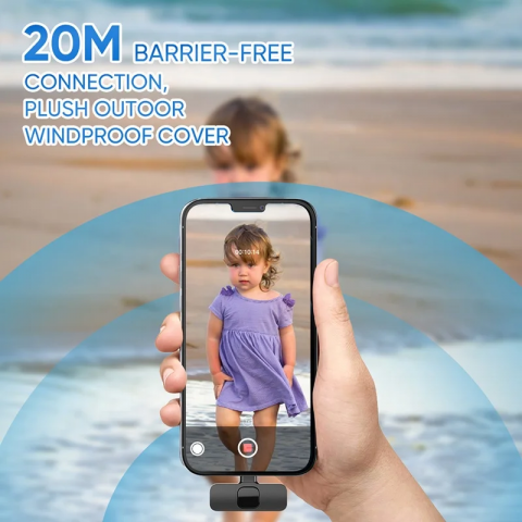 Microfon tip lavaliera wireless cu reducere a zgomotului de fond [3]