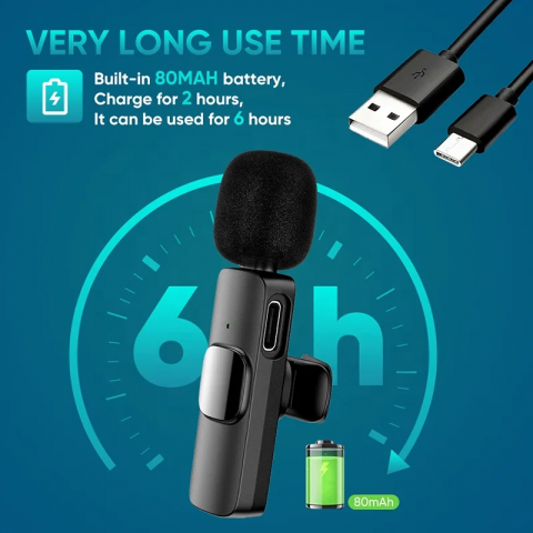 Microfon tip lavaliera wireless cu reducere a zgomotului de fond [5]