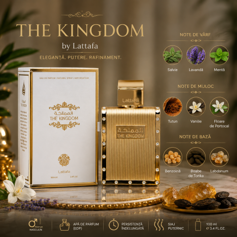 Lattafa - TParfum barbati he Kingdom Men, Lattafa, 100 ml