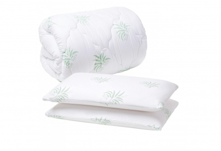 Pilote - Pilota Aloe Vera 200x220+2 Perne 40x70 Memory Aloe Vera Micro