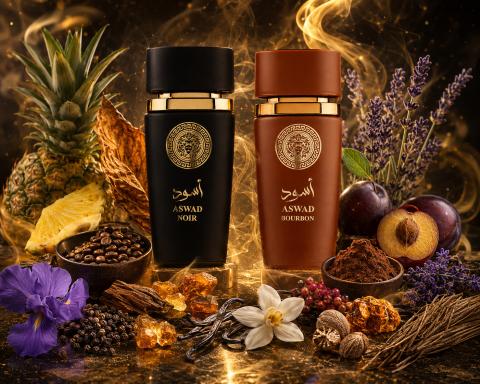 Set Parfum - Set 2 parfumuri pentru barbati Aswad Bourbon si Noir, 2x100 ml