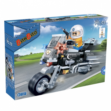 Set constructie Motocicleta politie, Banbao 1|Set constructie Motocicleta politie, Banbao|Set constructie Motocicleta politie, Banbao 3|Set constructie Motocicleta politie, Banbao 2|Set constructie Motocicleta politie, Banbao 4 [2]