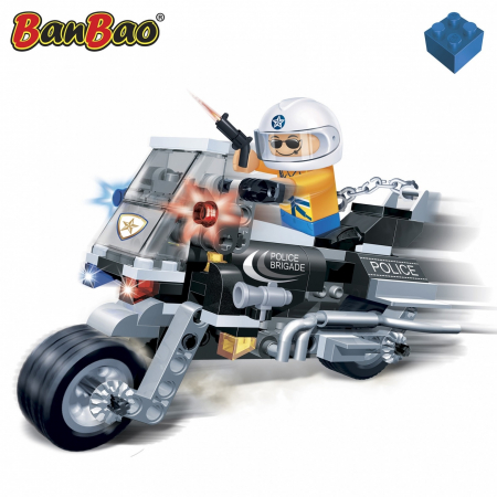 Set constructie Motocicleta politie, Banbao 1|Set constructie Motocicleta politie, Banbao|Set constructie Motocicleta politie, Banbao 3|Set constructie Motocicleta politie, Banbao 2|Set constructie Motocicleta politie, Banbao 4 [1]