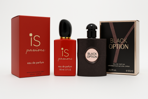Set Parfum - Set de 2 parfumuri pentru femei – IS (100 ml) și Black Option (85 ml)