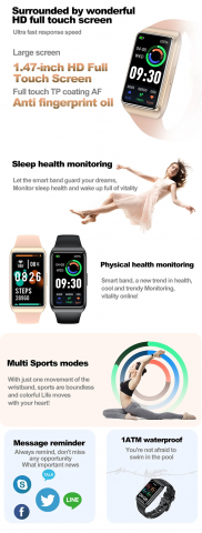 Smartwatch tip bratare pentru femei Poro 125 [9]