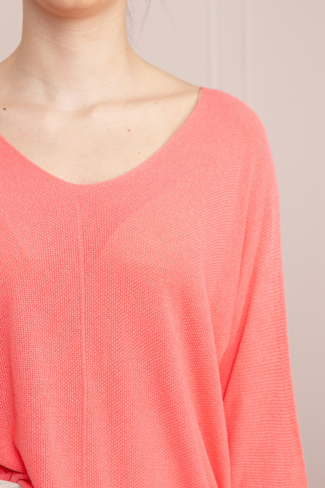 Bluza corai cu maneci liliac [2]