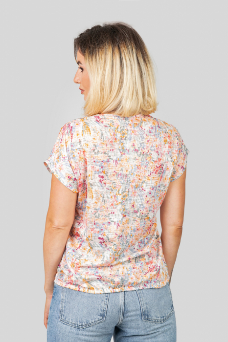 Bluza cu snur si imprimeu cu picatele colorate [3]