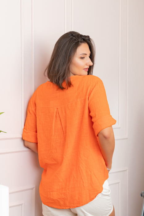 Bluza dama din bumbac Kerry cu maneci reglabile - Orange [2]
