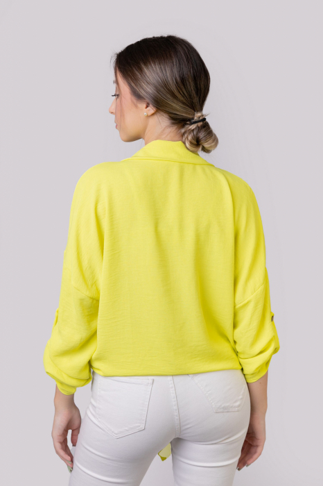 Camasa galbena cu nod in talie [3]