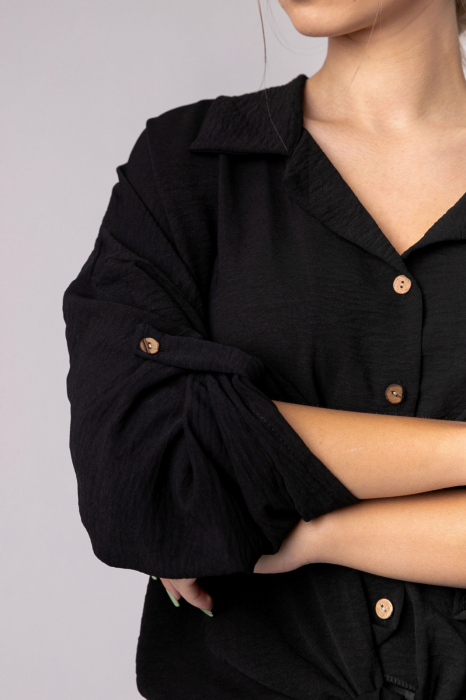 Camasa neagra cu nod in talie [2]